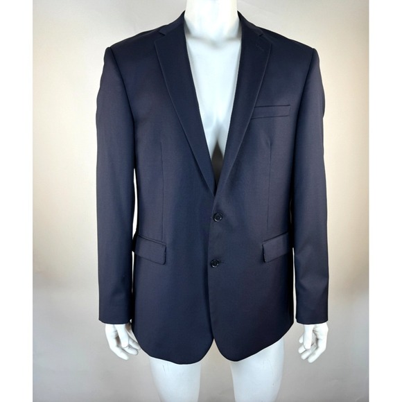 Charles Tyrwhitt 3Pc Twill Jacket Pant Vest Men 44L NWT NWOT Taylored Fit Navy